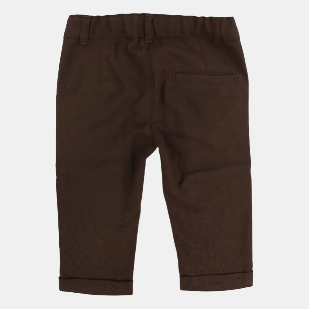 Pantalons en Coton pour Bébé Garçon – Marron