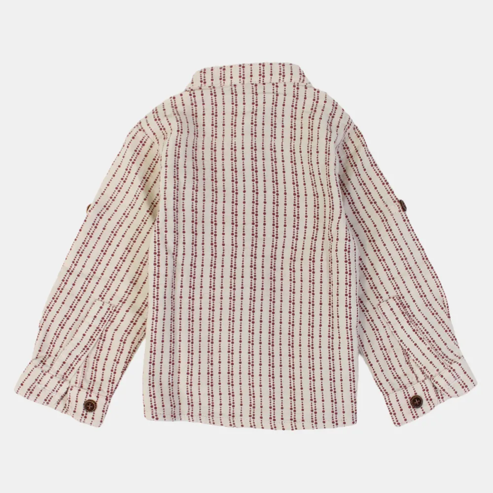 Chemise en coton pour bébé garçon – Beige