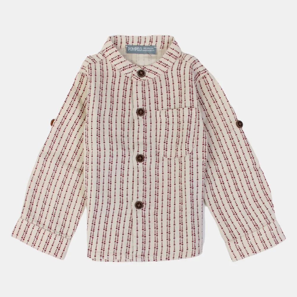 Chemise en coton pour bébé garçon – Beige