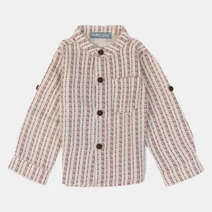 Chemise en coton pour bébé garçon – Beige