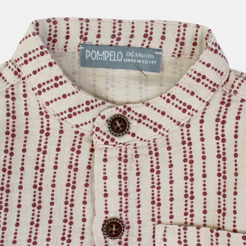 Chemise en coton pour bébé garçon – Beige