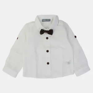 Chemise en coton pour bébé garçon – Blanc