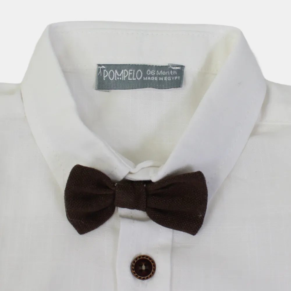Chemise en coton pour bébé garçon – Blanc
