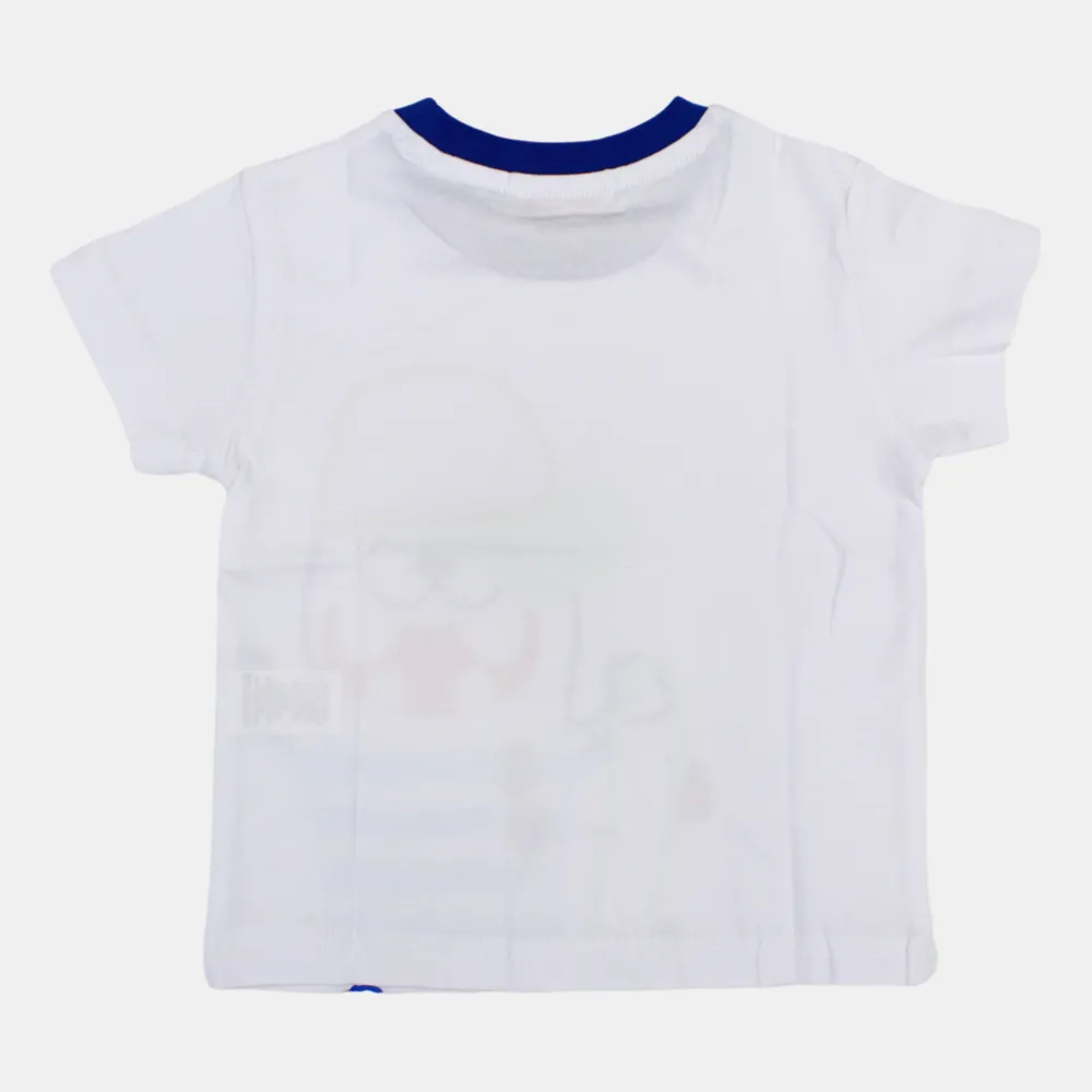 T-shirt en coton à manches courtes pour bébé garçon avec un design amusant