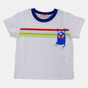 T-shirt en coton à manches courtes pour bébé garçon avec un design amusant