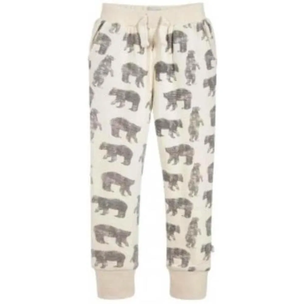 Haut et Pantalon en Sweat Crème Ours Polaire pour Bébé Garçon