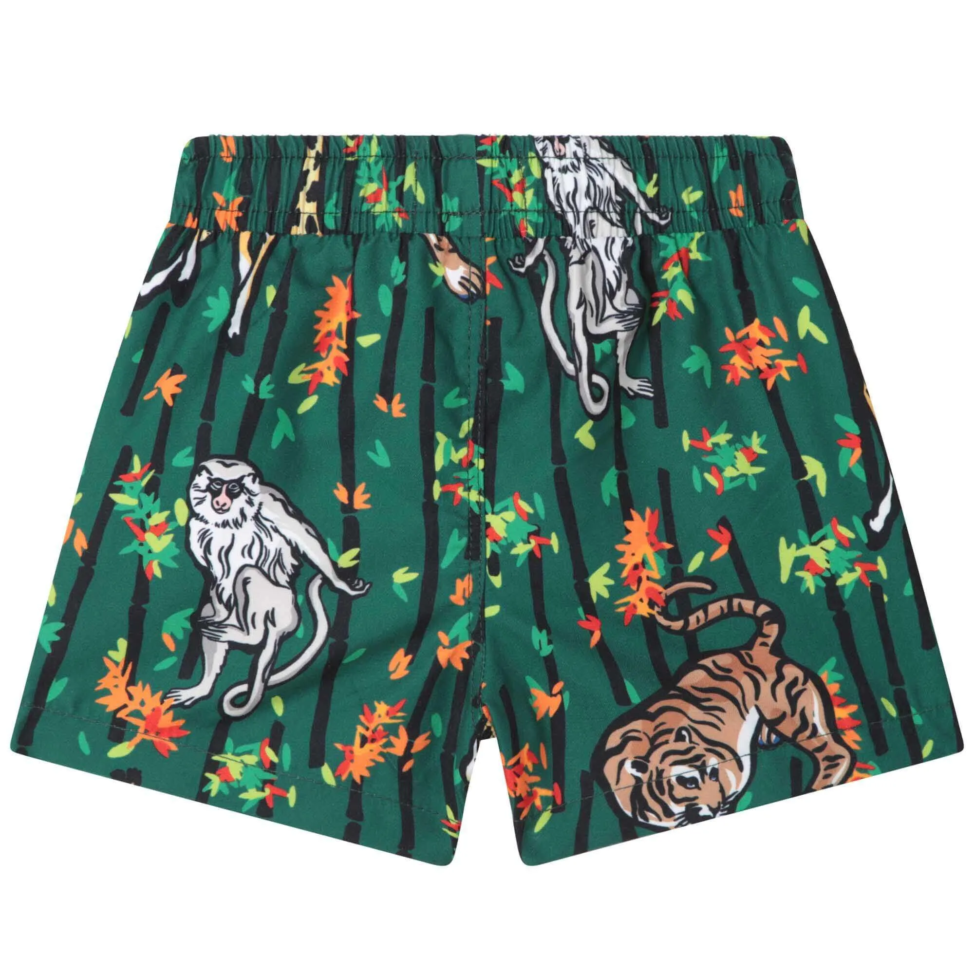 Short de Bain Bébé Garçon Tigre en Bambou Vert