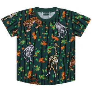 T-shirt Tigre en Coton et Bambou Vert pour Bébé Garçon