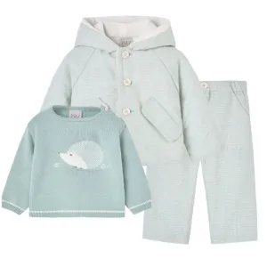 Ensemble 3 pièces Hérisson Vert pour Bébé Garçon