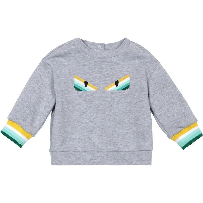 Sweat-shirt pour bébé garçon aux yeux gris