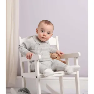 Ensemble de loisirs en maille gris pour bébé garçon