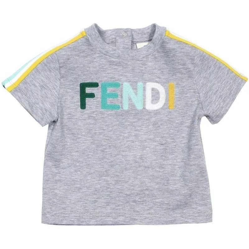 T-shirt à logo gris pour bébé garçon
