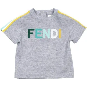 T-shirt à logo gris pour bébé garçon