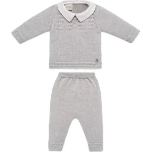 Ensemble tricoté gris 'Perseo' pour bébé garçon