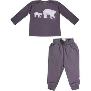 Haut et Pantalon Doudou Ours Polaire Gris pour Bébé Garçon