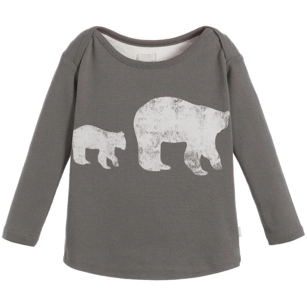 Haut et Pantalon Doudou Ours Polaire Gris pour Bébé Garçon