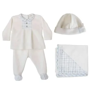 Ensemble Cadeau 4 Pièces Ivoire pour Bébé Garçon