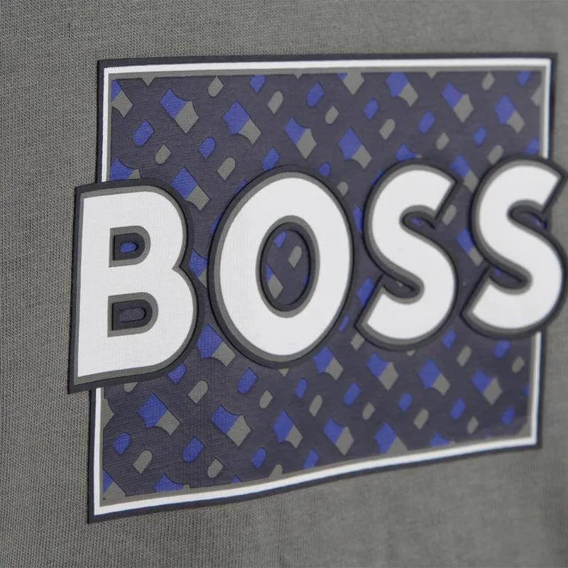 T-shirt à manches courtes avec logo kaki pour bébé garçon