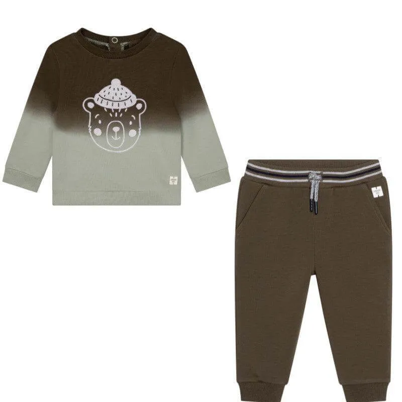 T-shirt et jogging kaki pour bébé garçon