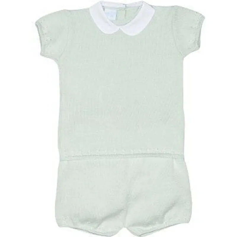Ensemble court en menthe pour bébé garçon