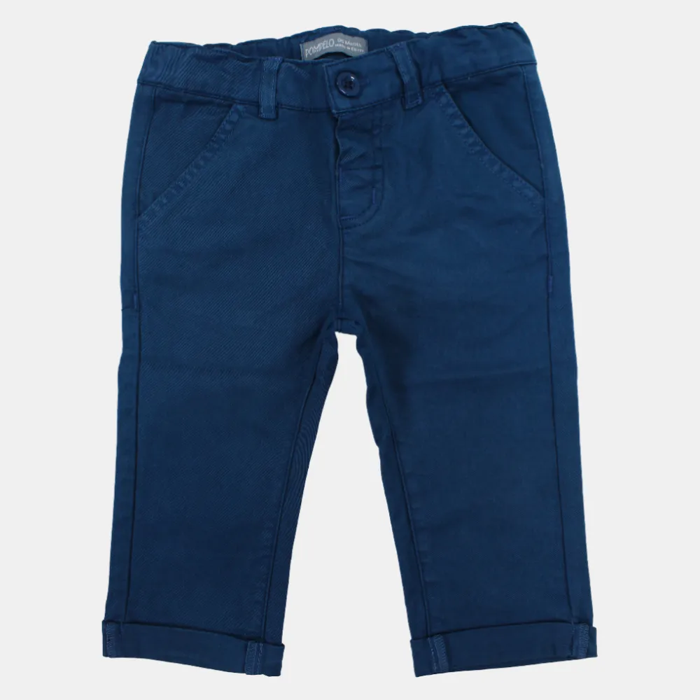 Pantalons en gabardine marine pour bébé garçon