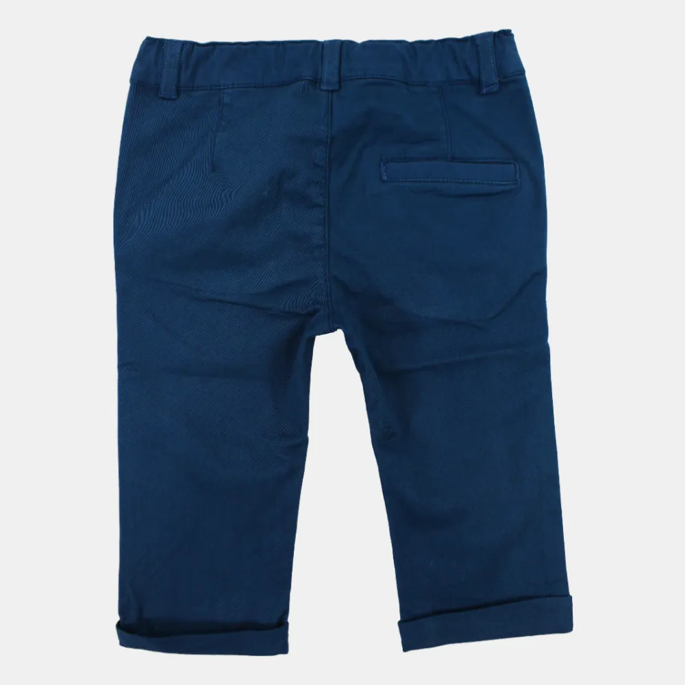 Pantalons en gabardine marine pour bébé garçon