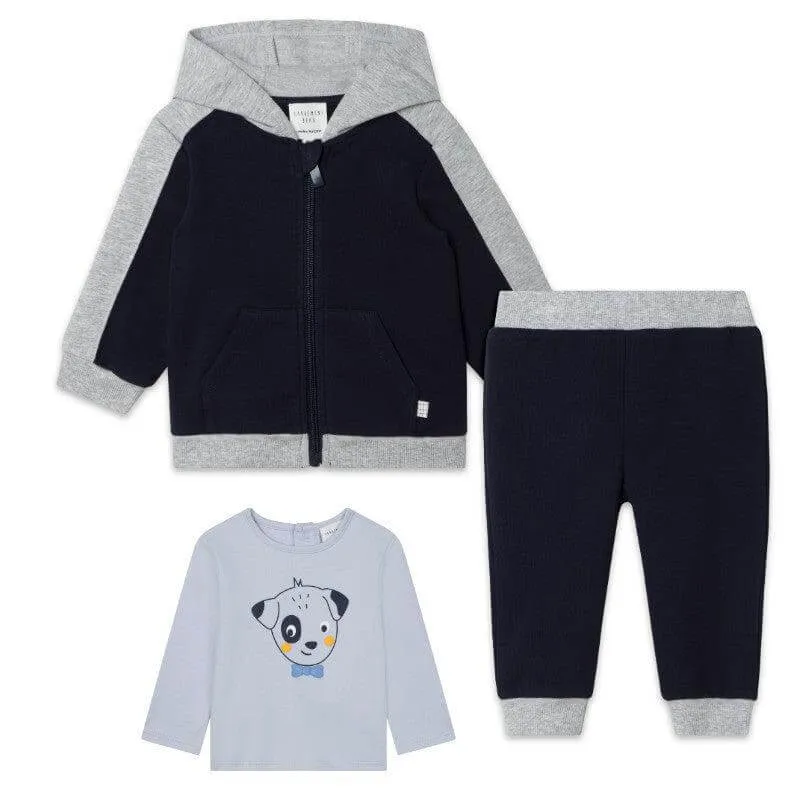 Ensemble de survêtement bébé garçon en 3 pièces bleu marine