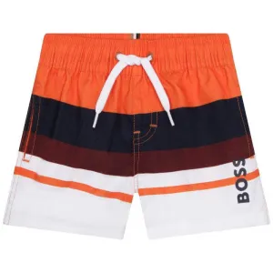 Short de bain pour garçons avec logo orange