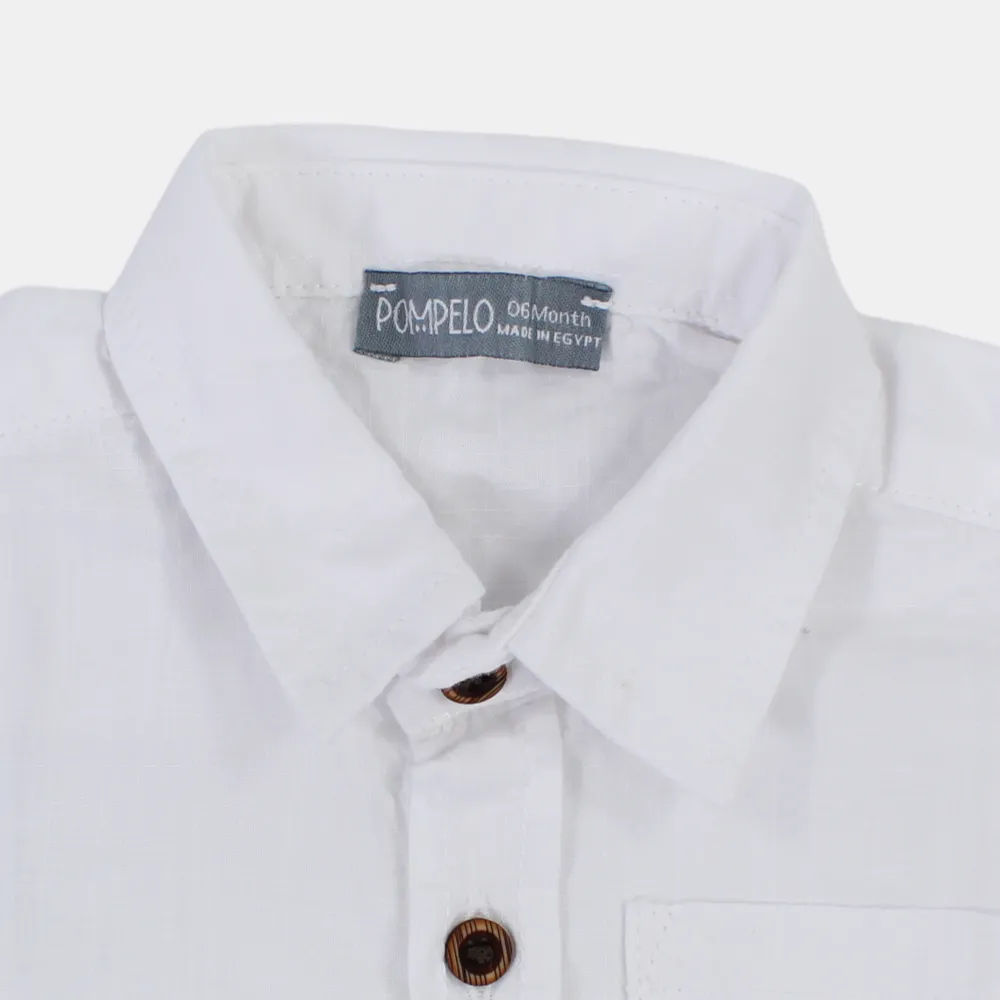 Chemise en coton uni pour bébé garçon