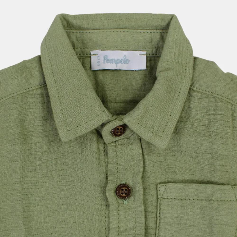 Chemise en coton uni pour bébé garçon