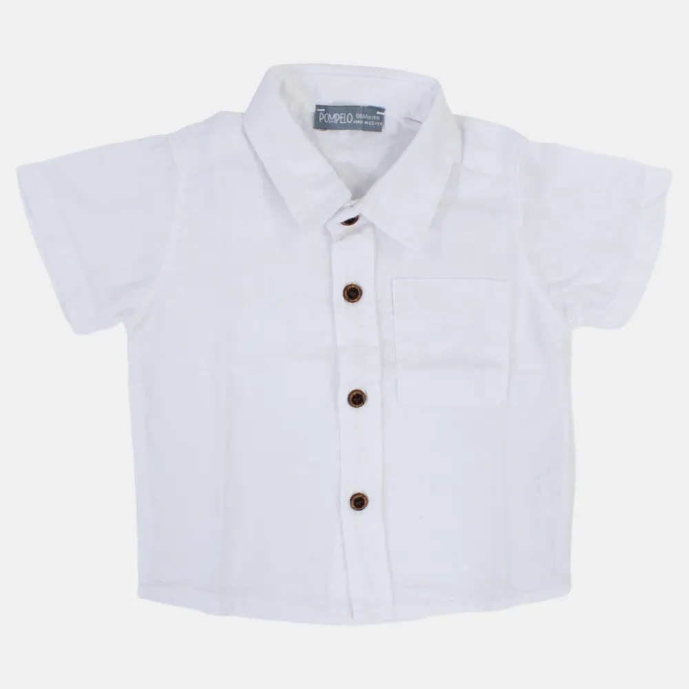 Chemise en coton uni pour bébé garçon
