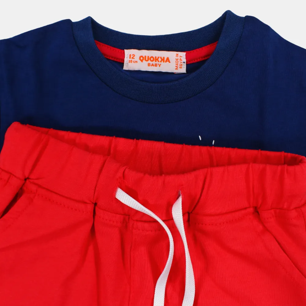 Ensemble 2 pièces en coton à manches courtes pour bébé garçon – Design amusant de crabe