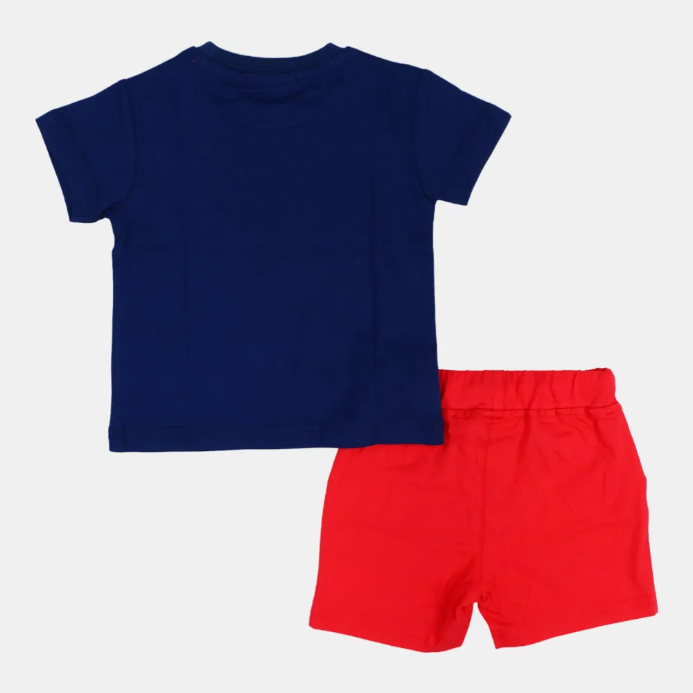 Ensemble 2 pièces en coton à manches courtes pour bébé garçon – Design amusant de crabe