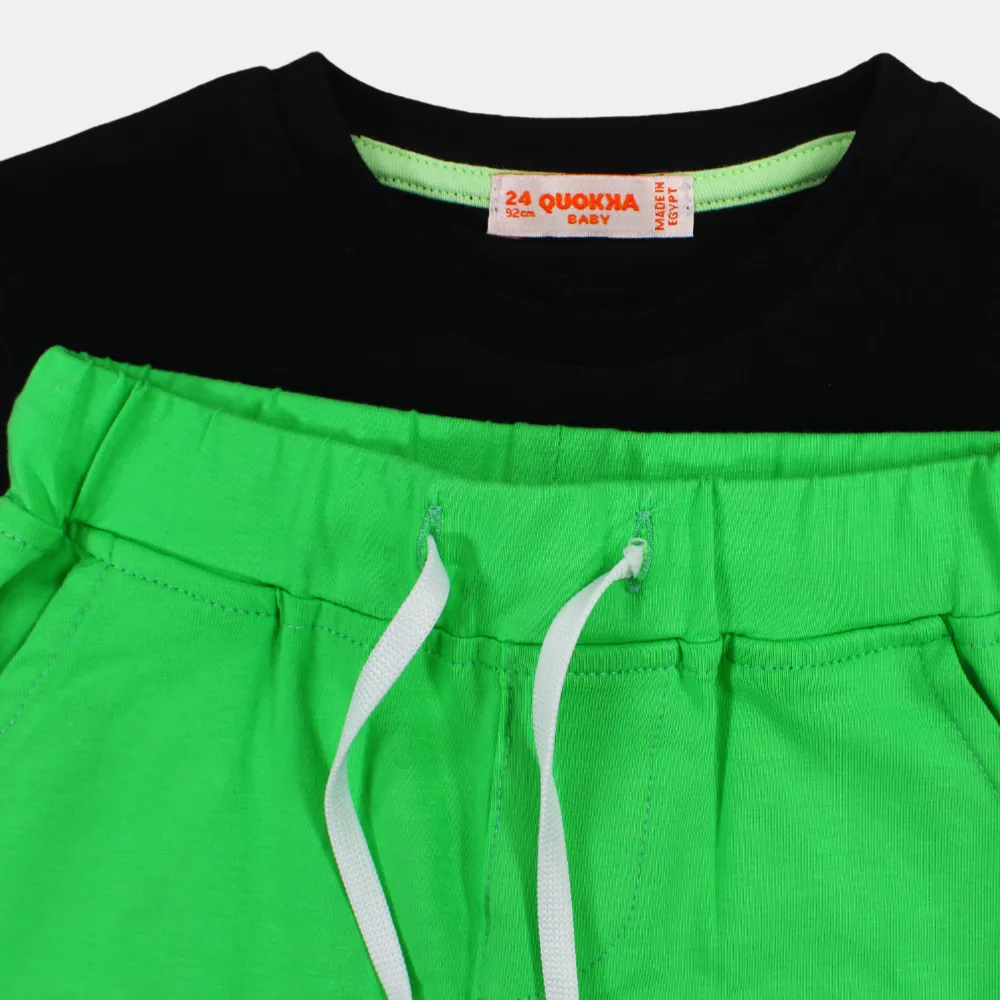 Ensemble 2 pièces en coton à manches courtes pour bébé garçon – Design amusant de crabe
