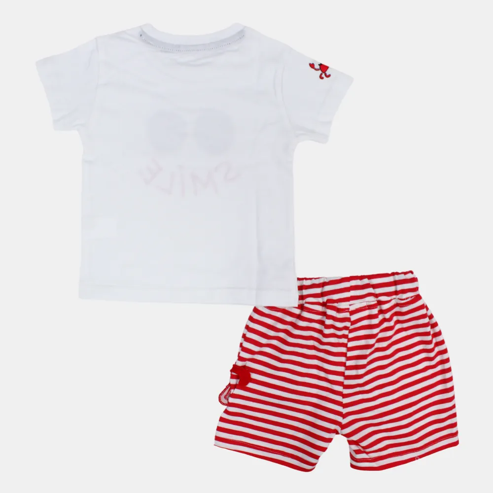 Ensemble 2 pièces en coton à manches courtes pour bébé garçon – Design amusant