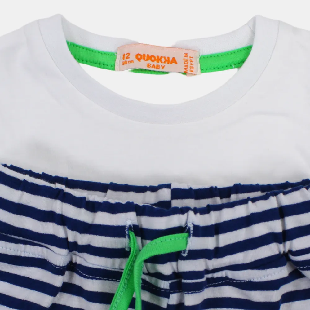 Ensemble 2 pièces en coton à manches courtes pour bébé garçon – Design amusant