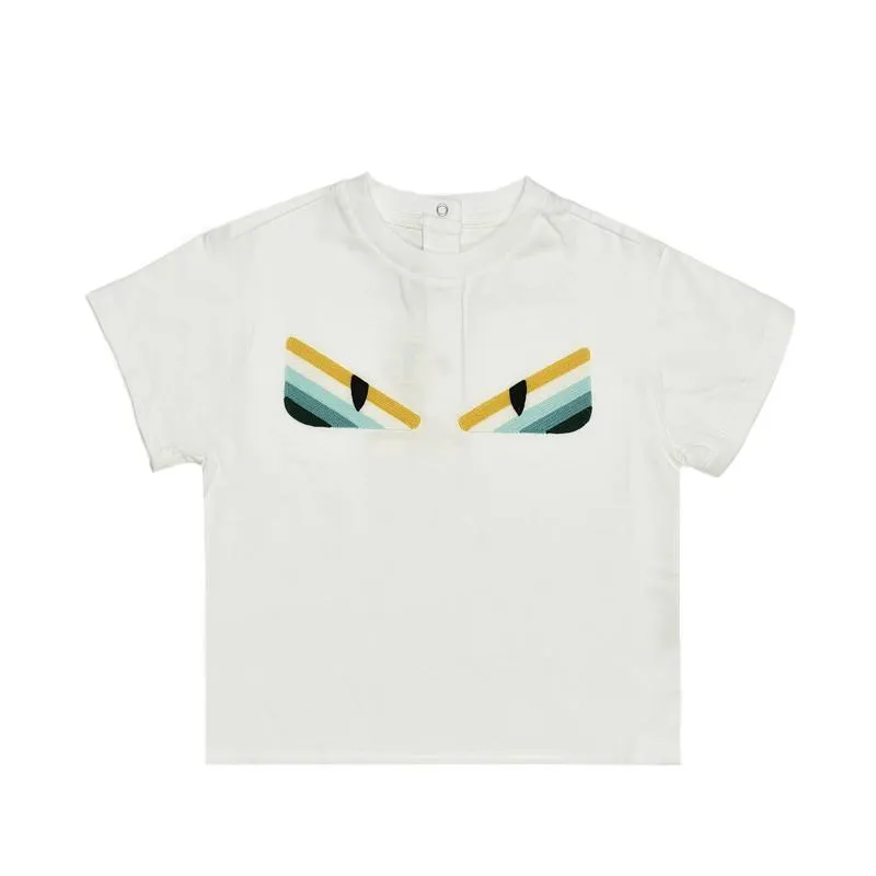T-shirt blanc pour bébé garçon avec yeux