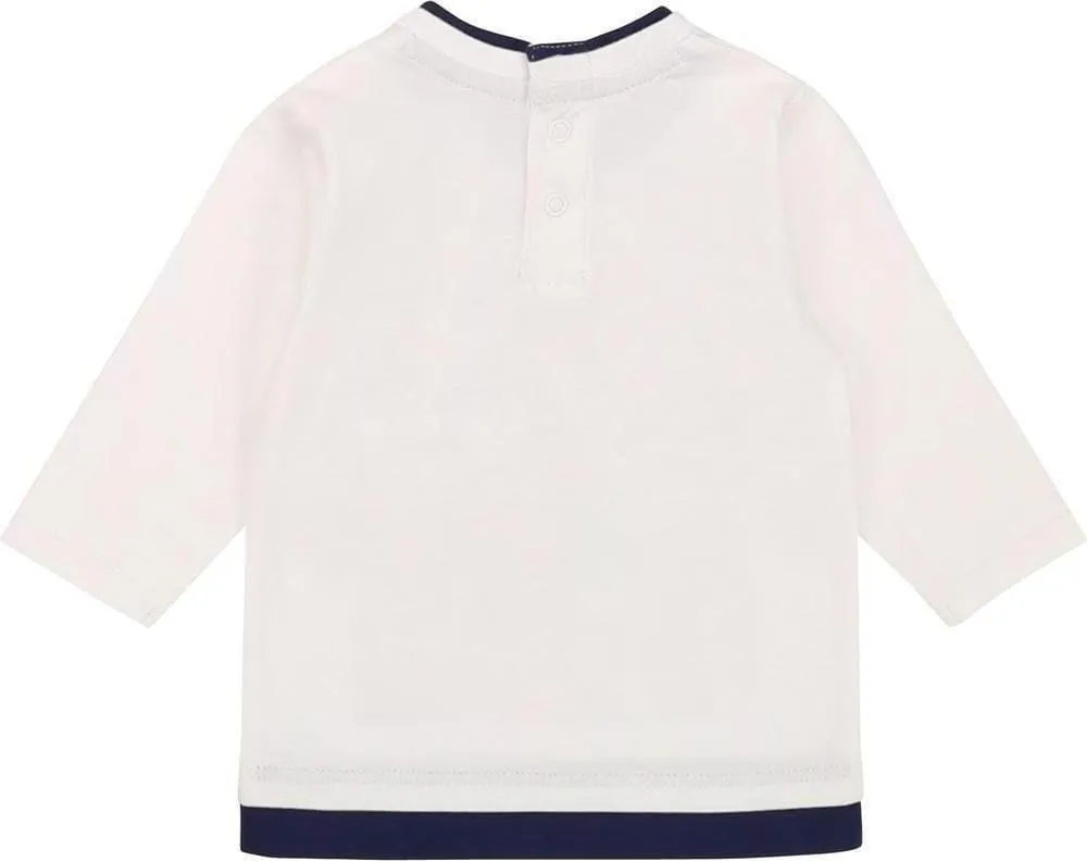 T-shirt à manches longues blanc pour bébé garçon