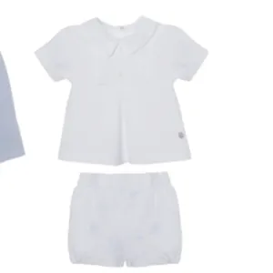 Ensemble court blanc pour bébé garçon