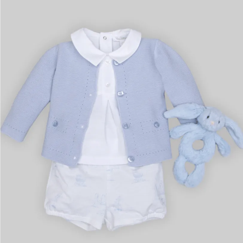 Ensemble court blanc pour bébé garçon