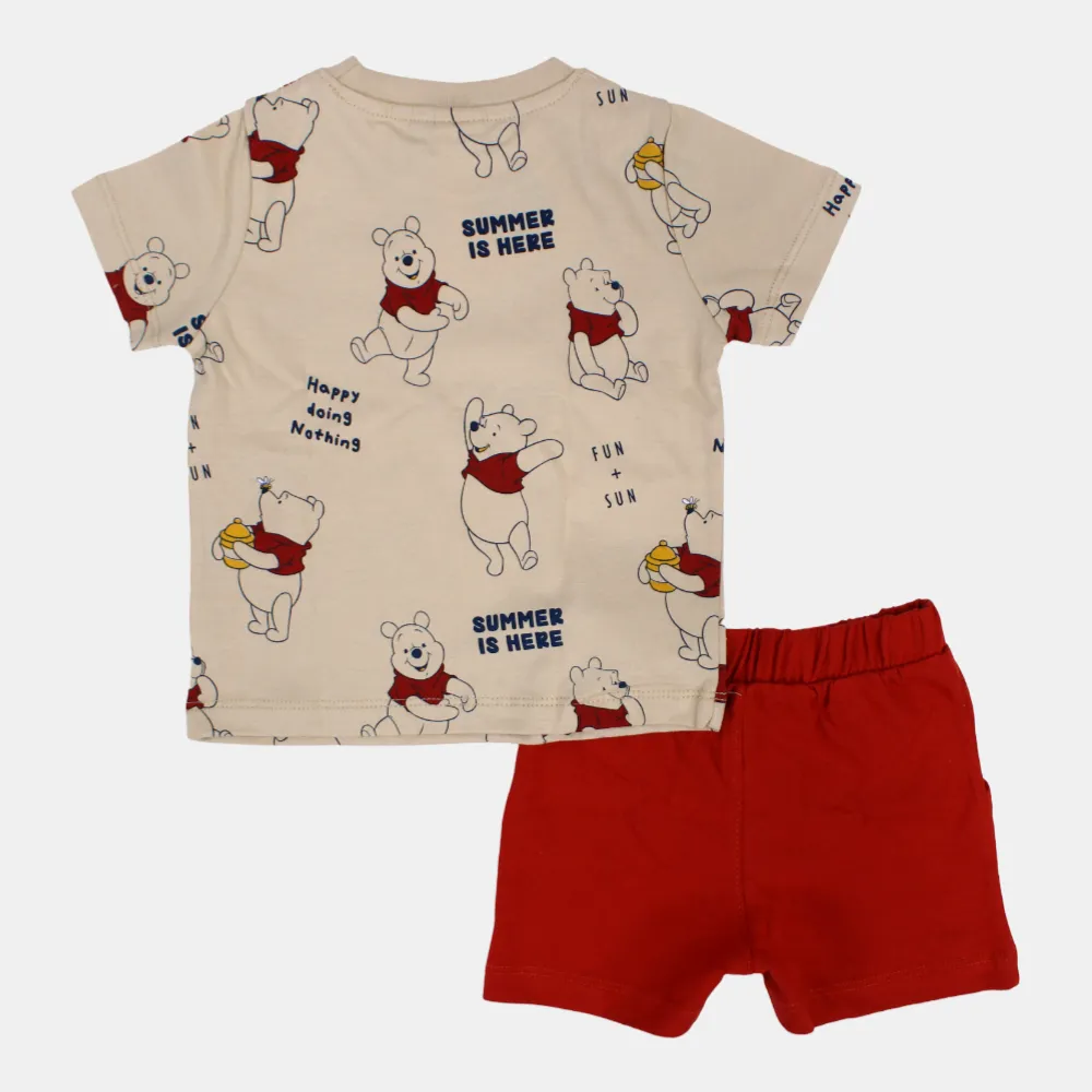 Pyjama en coton à manches courtes Winnie l'Ourson pour bébé garçon