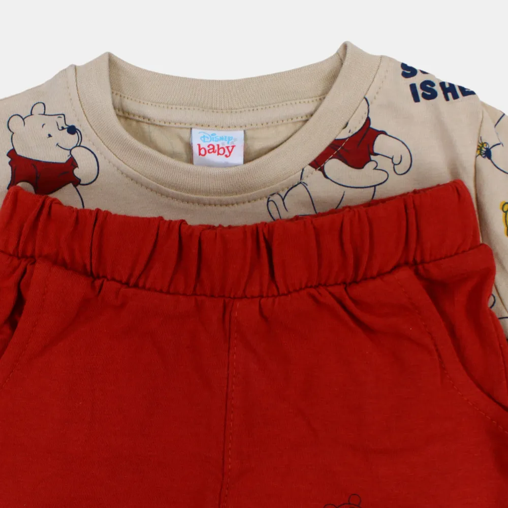 Pyjama en coton à manches courtes Winnie l'Ourson pour bébé garçon