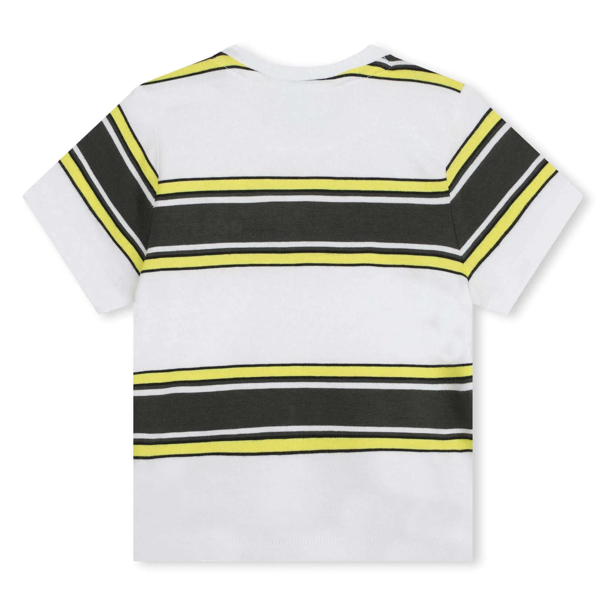 T-shirt à manches courtes rayé jaune et marine pour bébé garçon