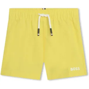 Short de bain pour garçons avec logo jaune