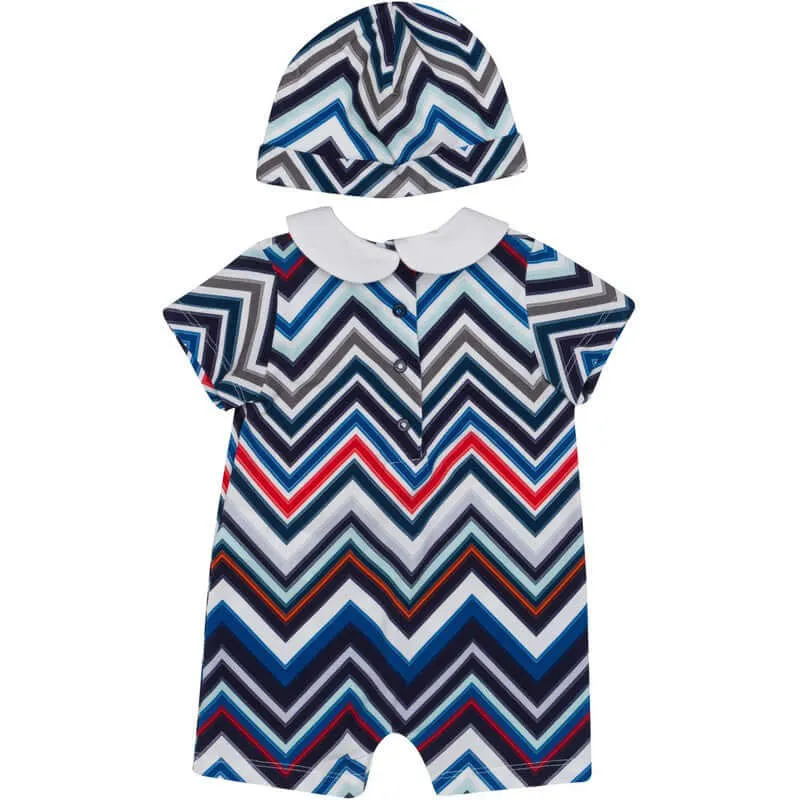 Shorty Zig Zag et Bonnet pour Bébé Garçon