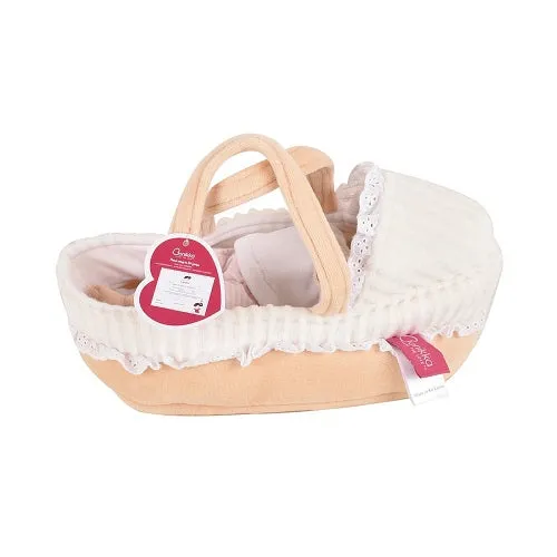 Poupée Bébé avec Couverture de Berceau Portable et Biberon