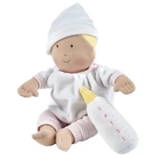 Poupée Bébé avec Couverture de Berceau Portable et Biberon