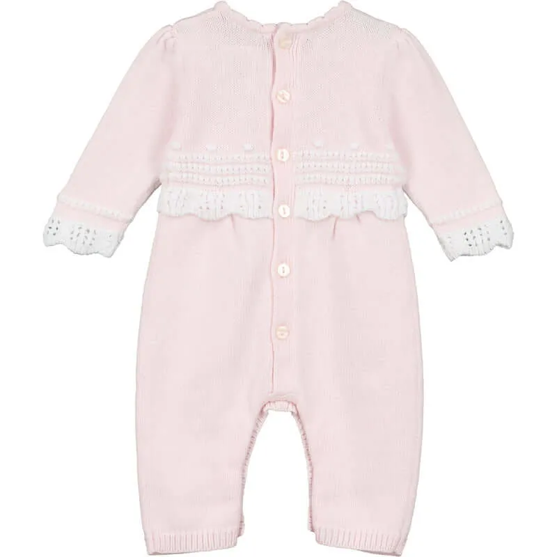 Ensemble tricoté pour bébé fille Elise avec bonnet