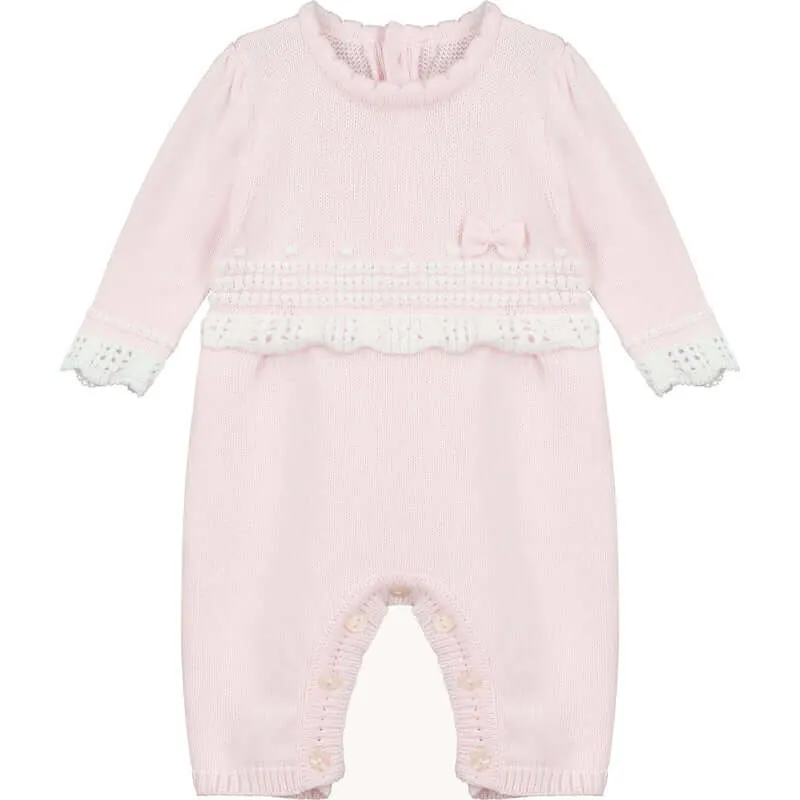 Ensemble tricoté pour bébé fille Elise avec bonnet