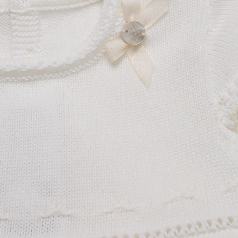 Ensemble deux pièces ivoire pour bébé fille